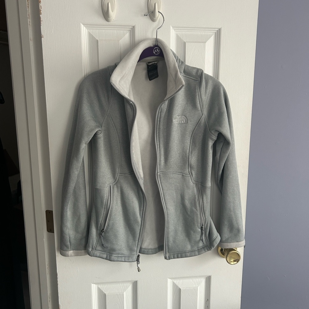 The North Face Fleece Lined Light Gray Jacket Size Small Petite SP - Picture 10 of 12